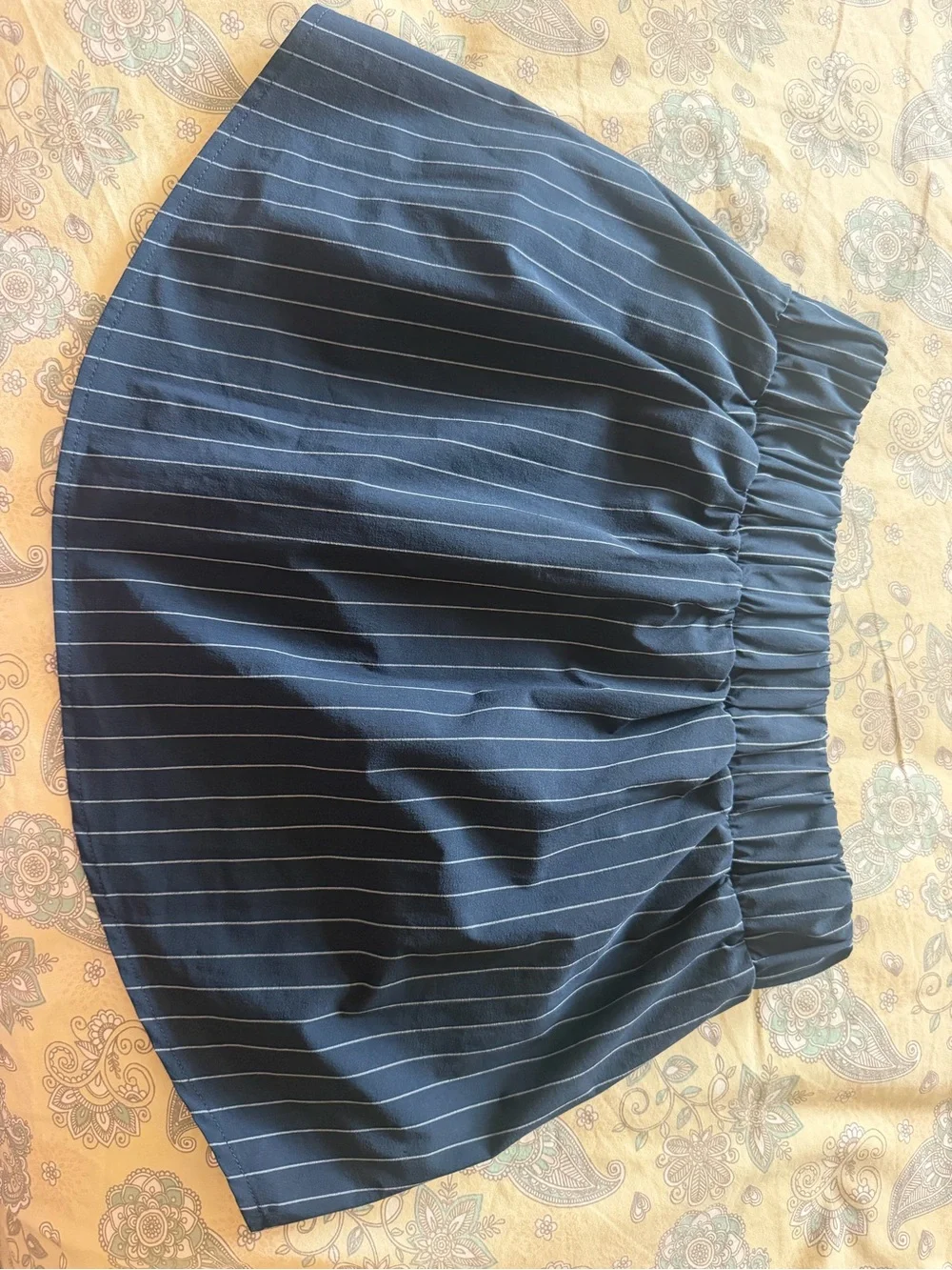 ALO Yoga Navy Pinstripe Skater Skirt